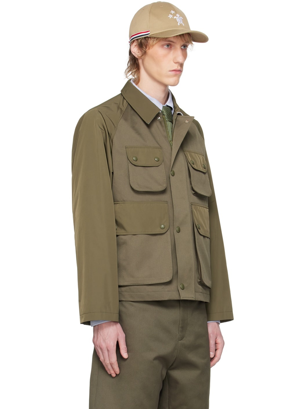 Khaki Cropped Relaxed Field Jacket - 2