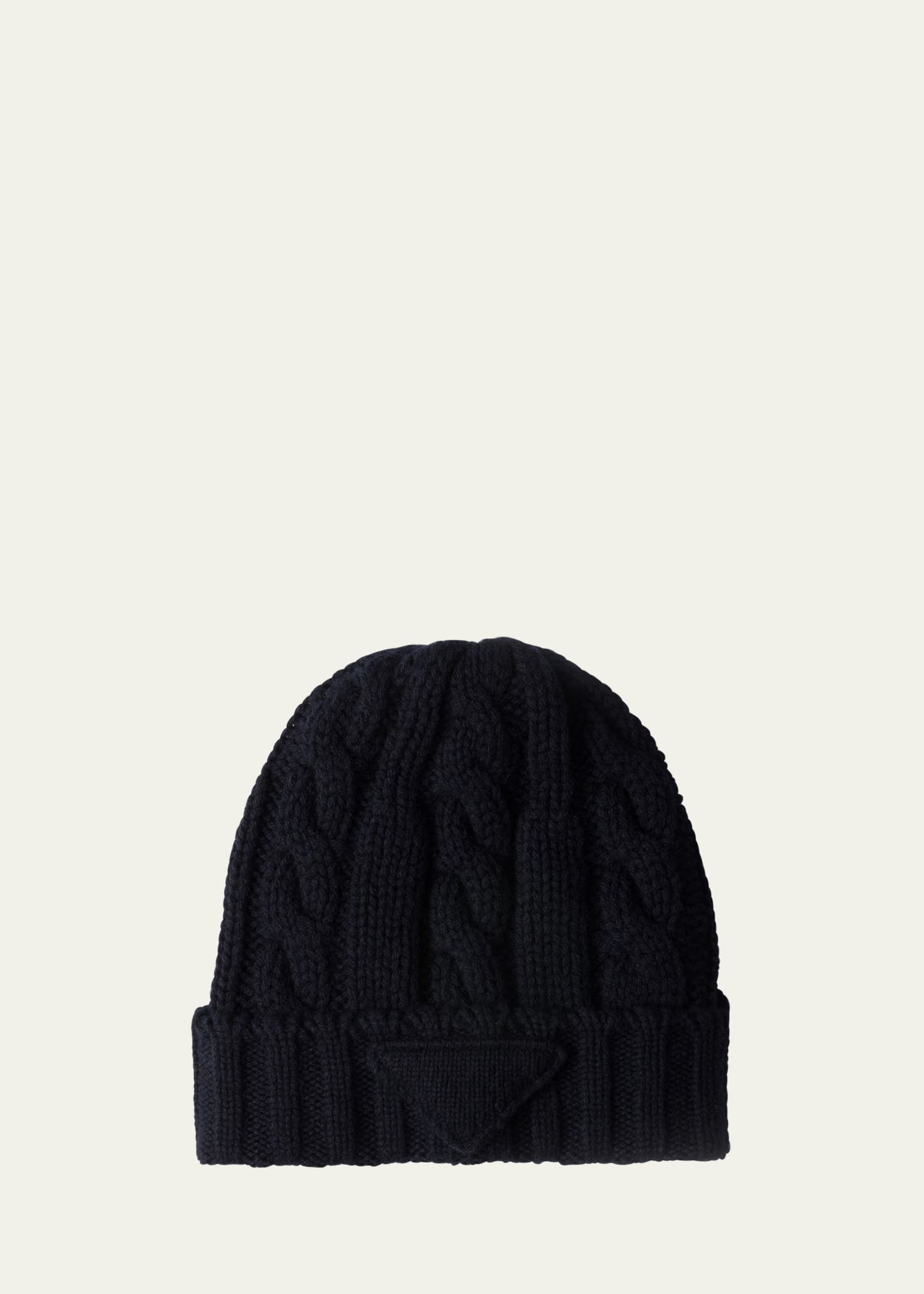 Men's Cashmere Cable-Knit Beanie - 1
