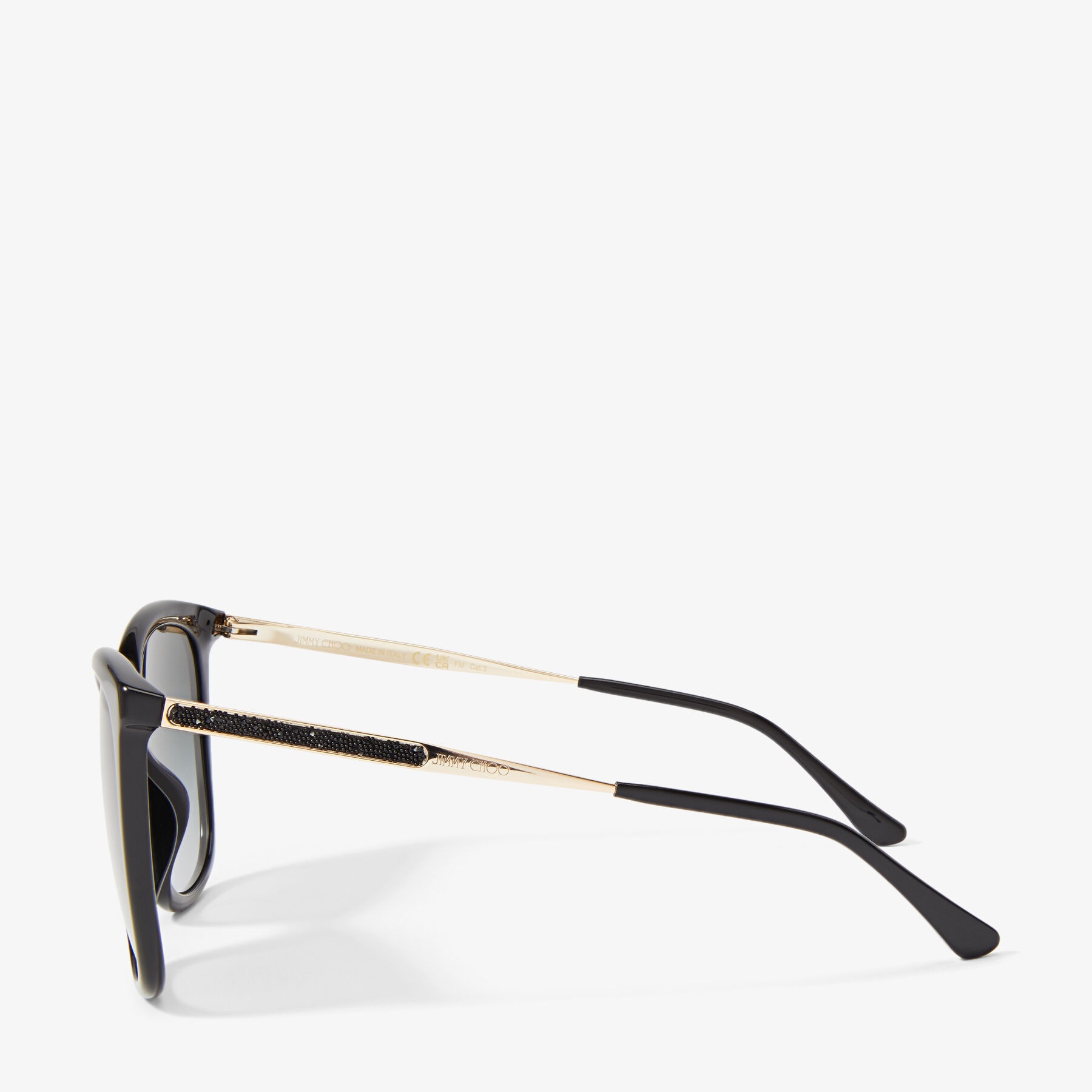 Nerea/G
Black Square Frame Sunglasses with Swarovski Crystals - 2