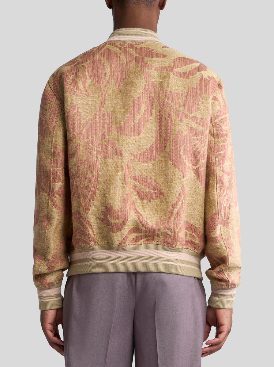 LINEN BOMBER JACKET WITH FLORAL PRINT - 5