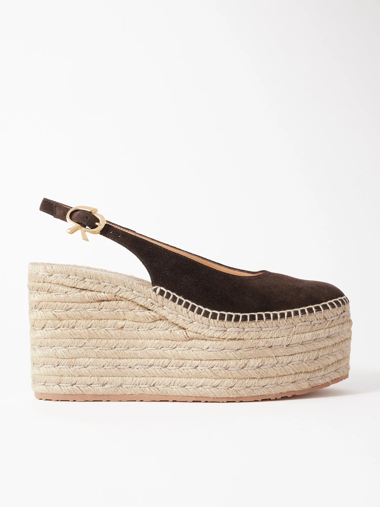 110 Suede Slingback Platform Espadrilles - 1
