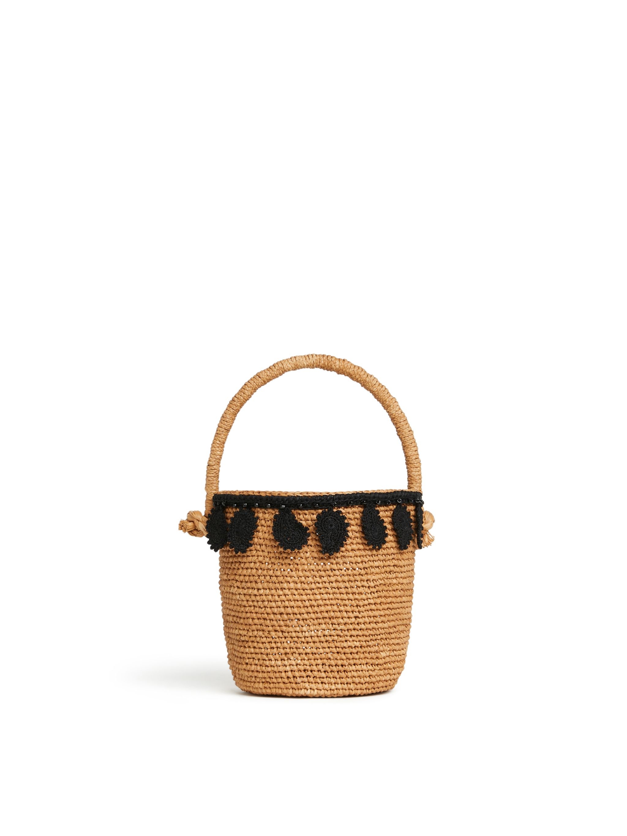 Raffia Paisley Basket Bag - 3