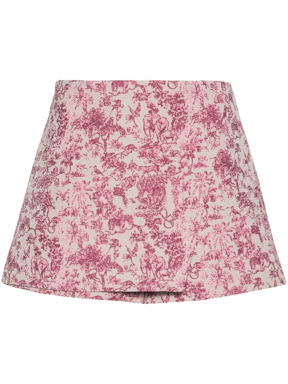 floral-patterned skorts - 1