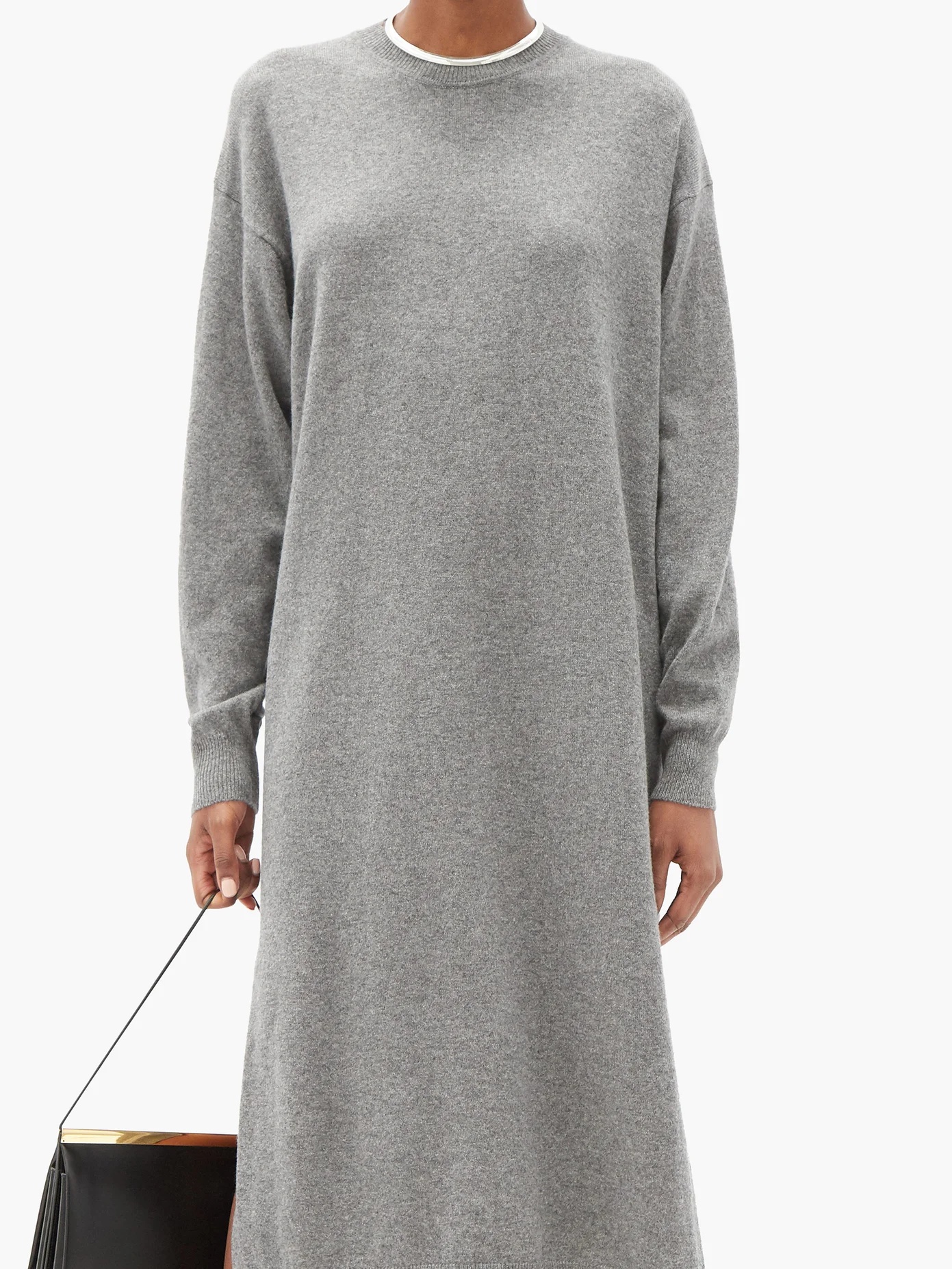 Anibale side-slit cashmere sweater dress - 6