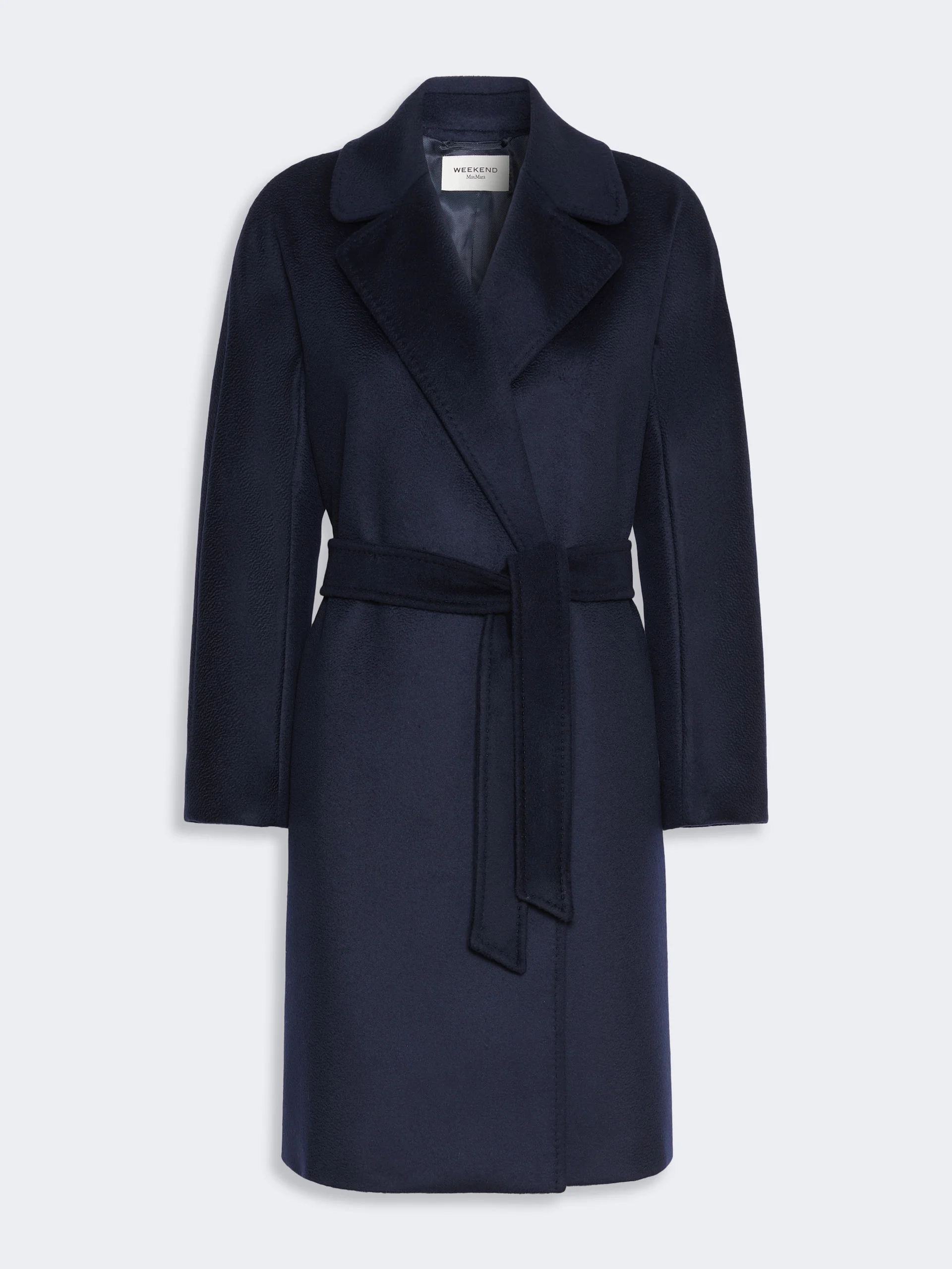 PEDALE Wool wrap coat - NAVY - 1