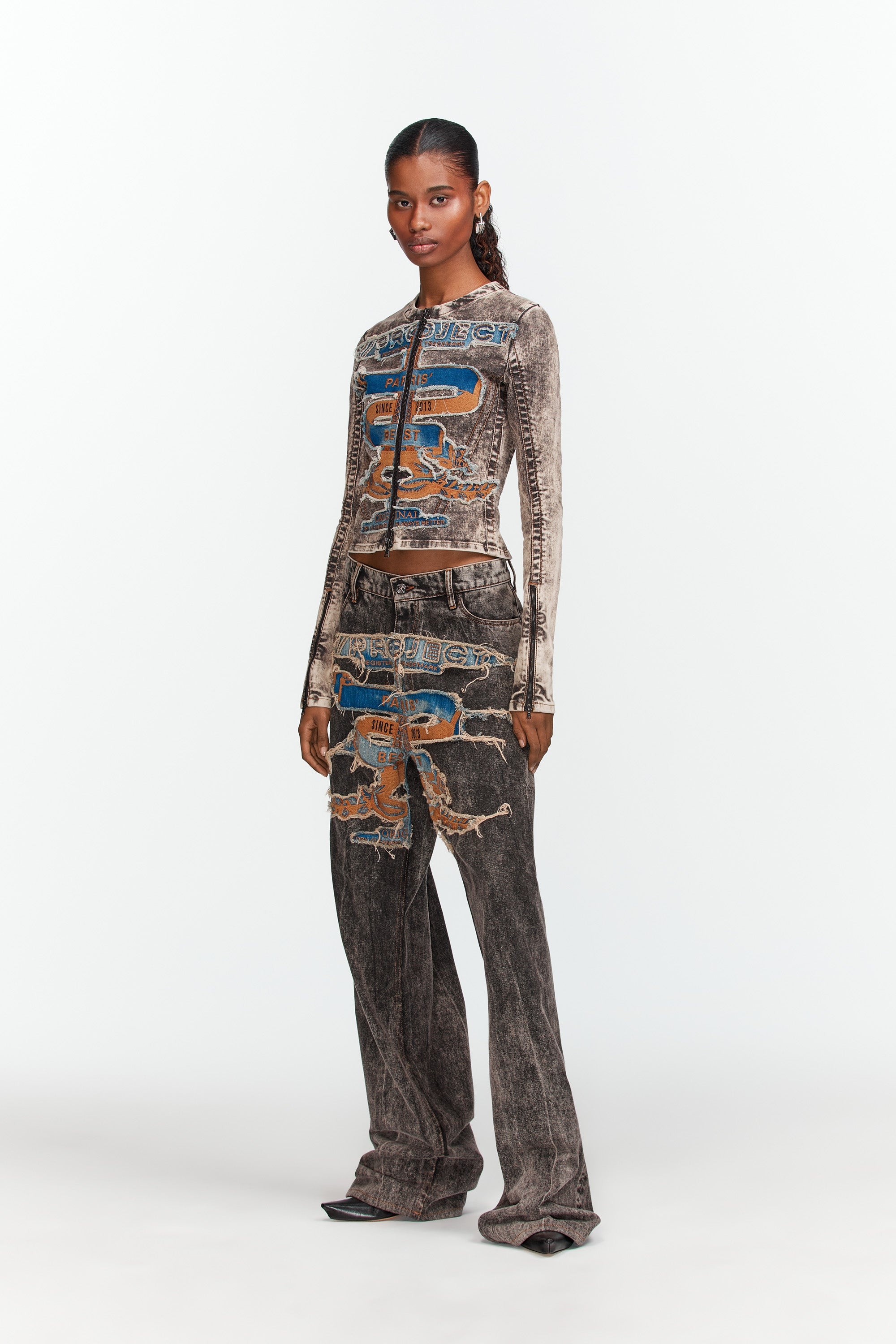 Paris' Best Patch Slim Denim Jacket - 4
