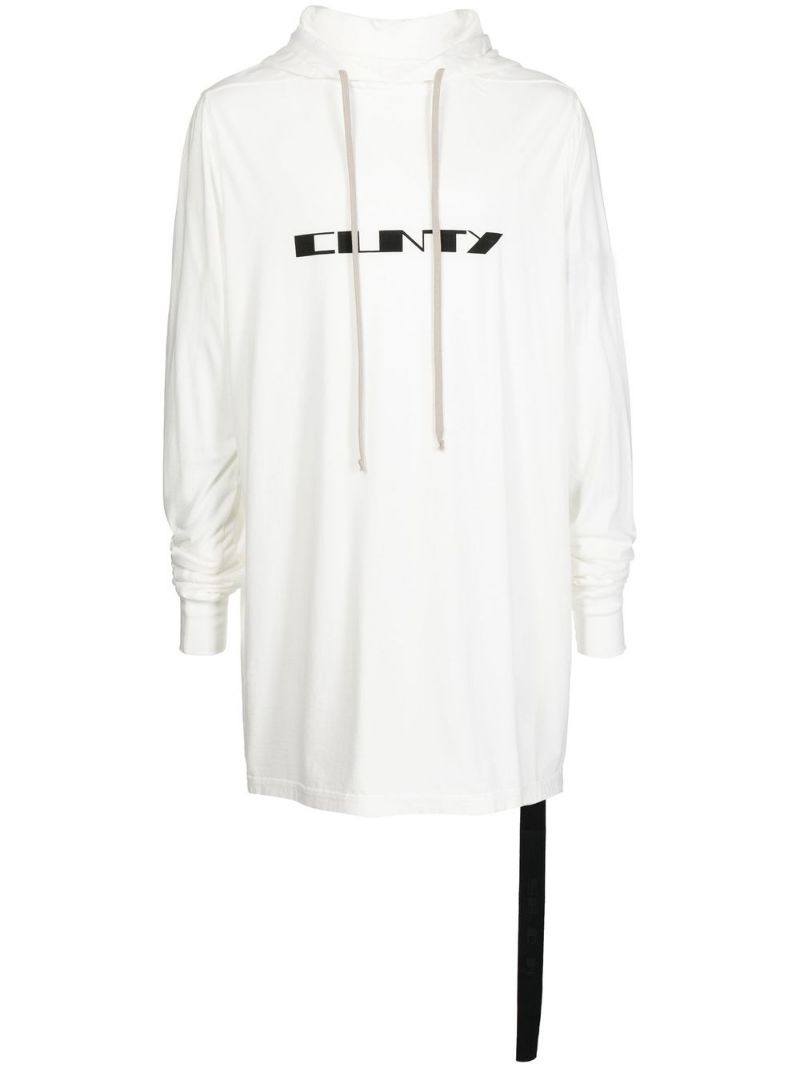 graphic-print organic cotton hoodie - 1