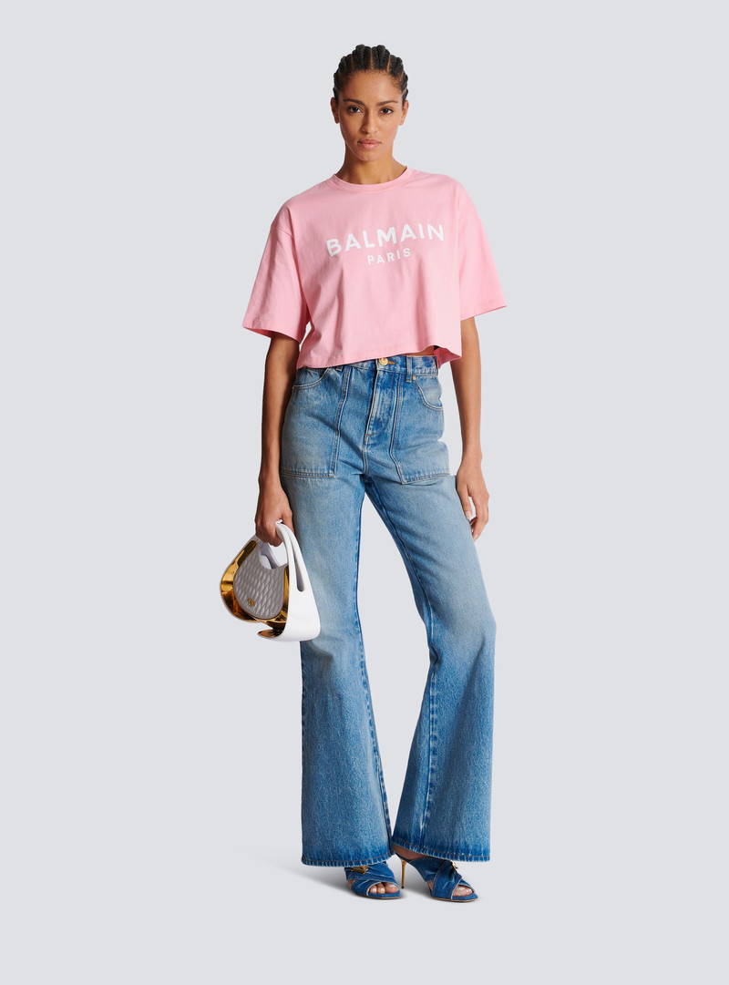 Balmain T-shirt with Balmain Paris print outlook