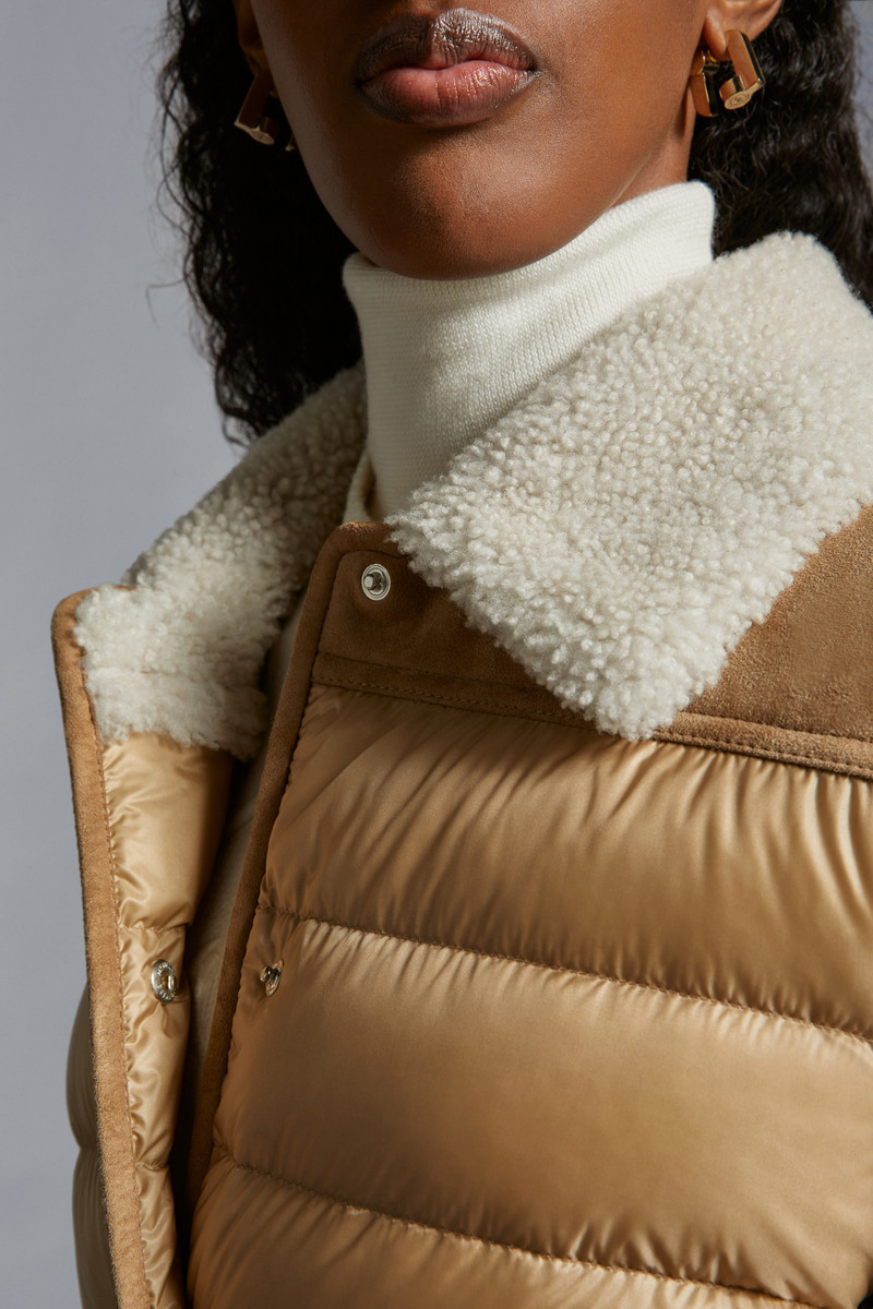 Padded Wool & Shearling Cardigan 7