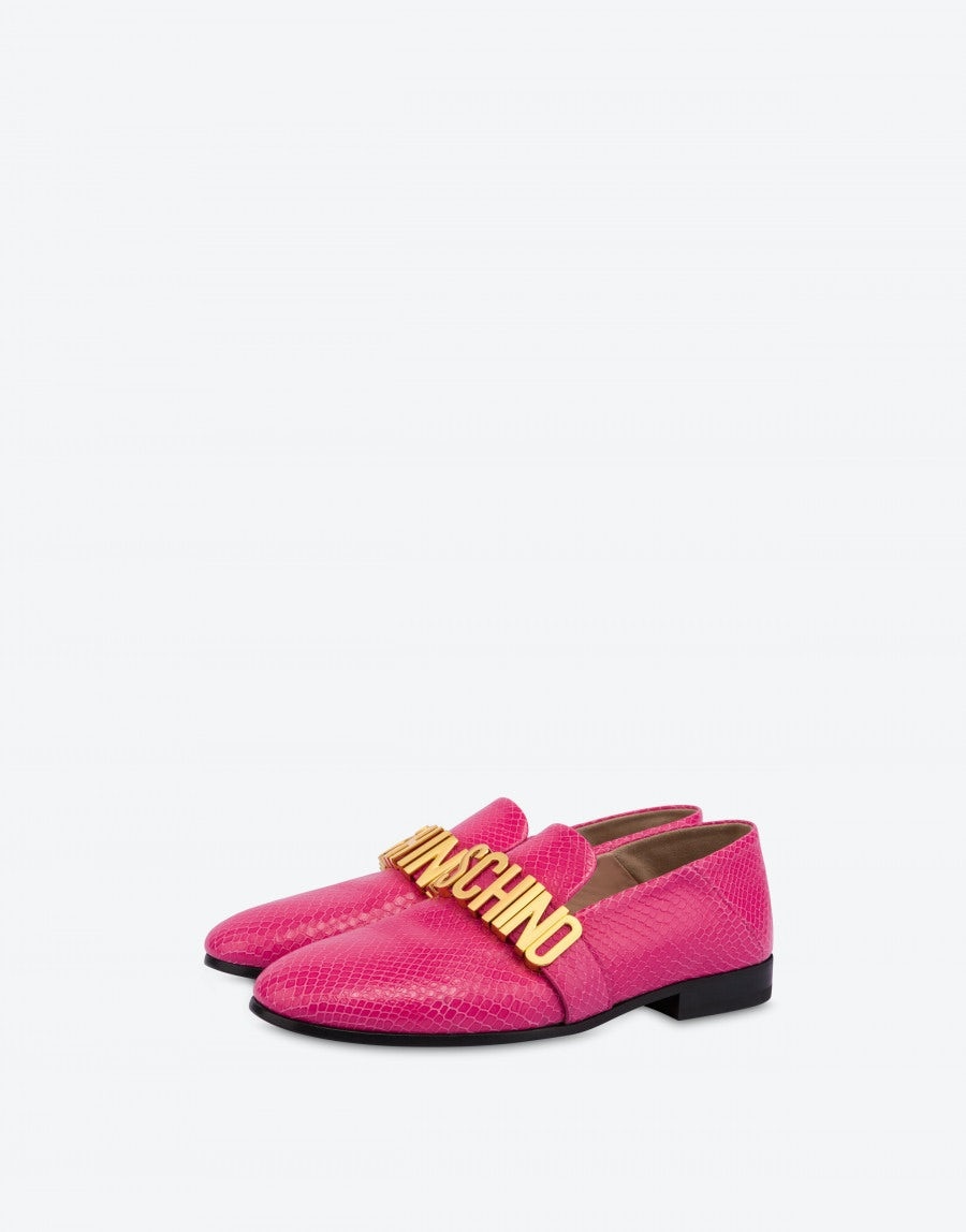 PYTHON PRINT CALFSKIN SLIPPERS - 1