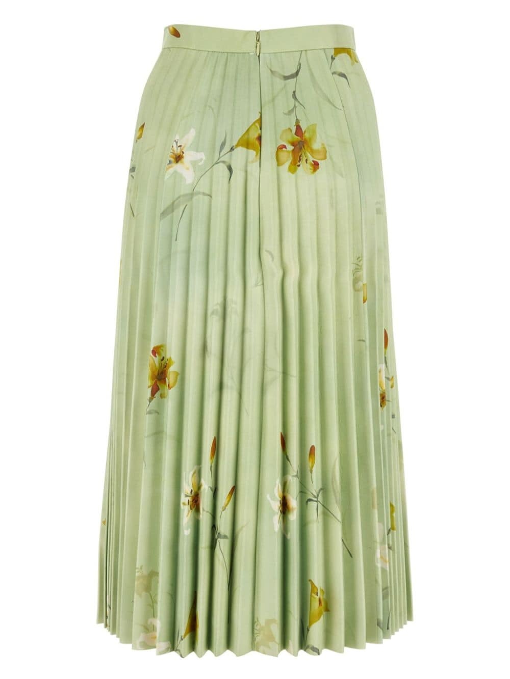 floral-print pleated midi skirt - 2