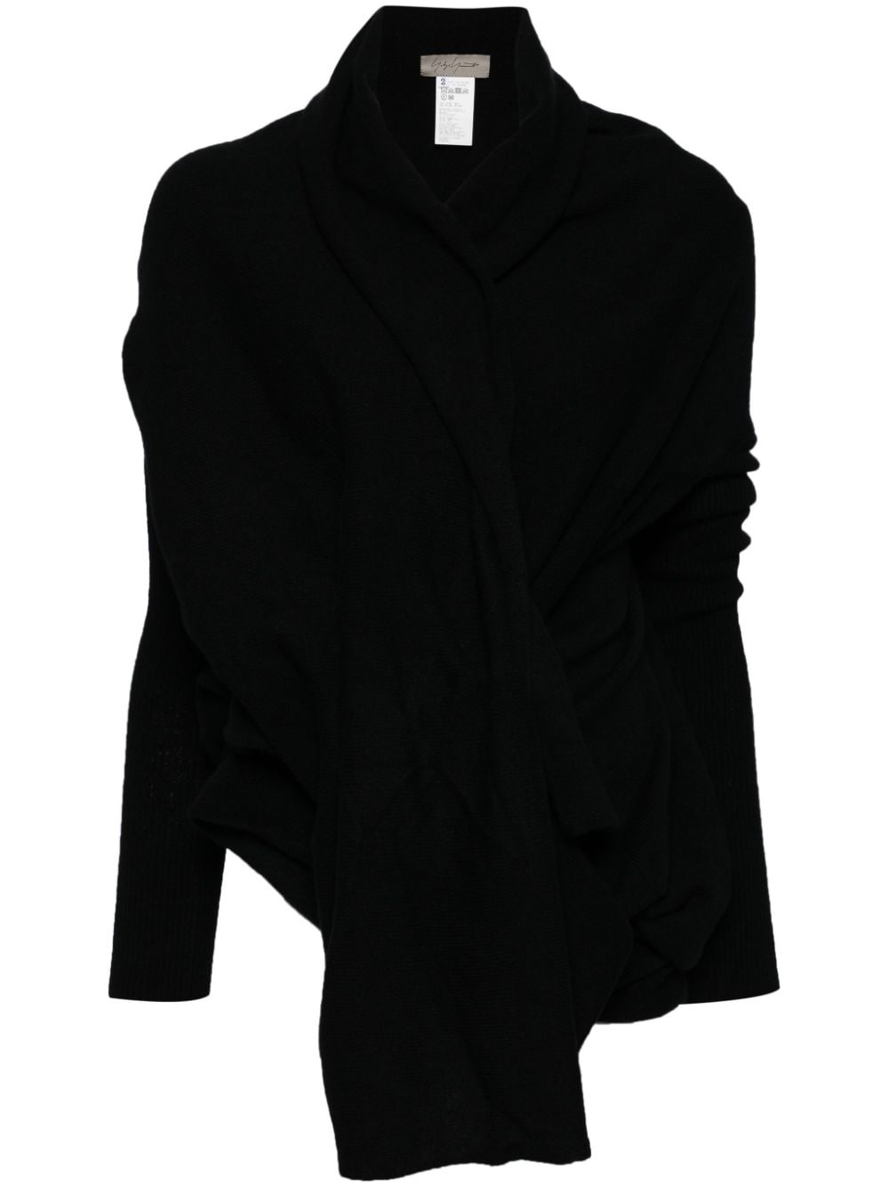 asymmetricdraped cardigan - 1