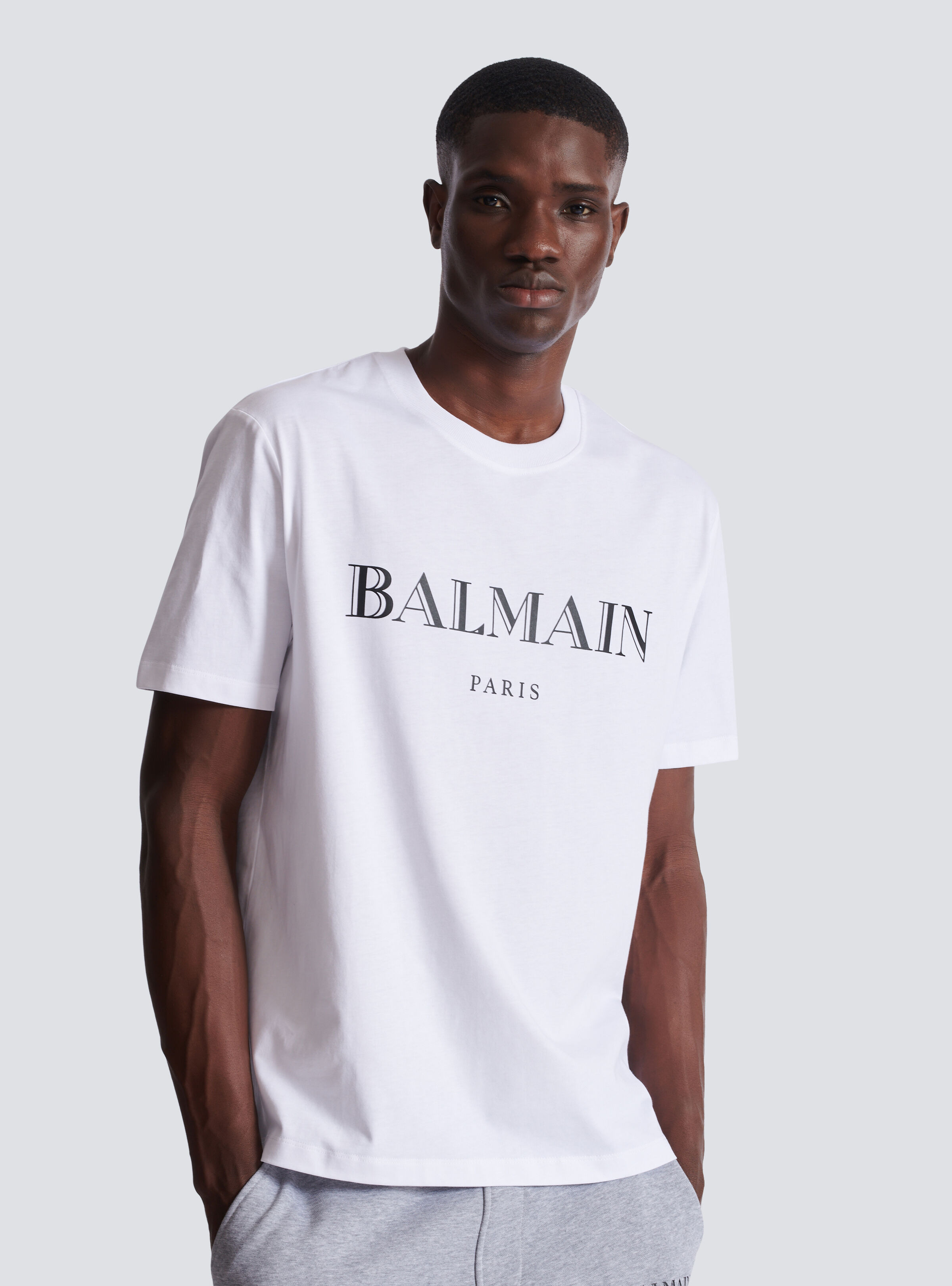 T-shirt with Balmain print - 6