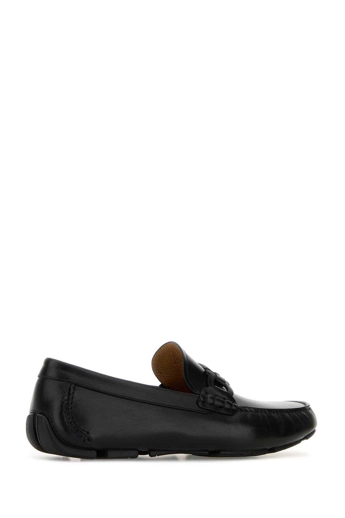 Black leather Byte loafers - 3
