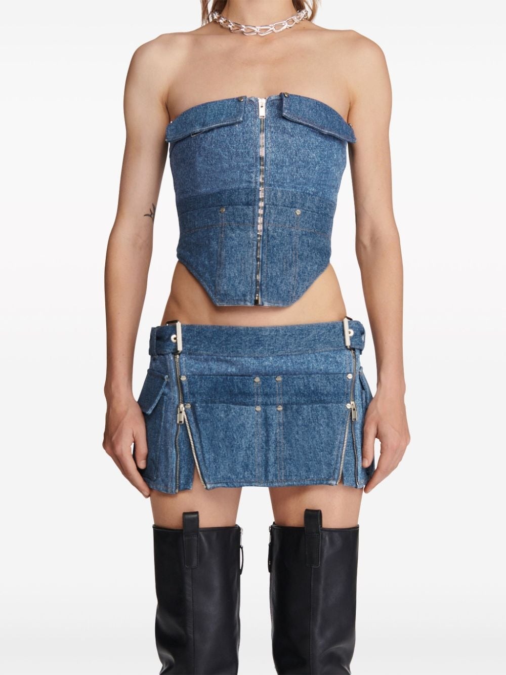denim toolbelt skirt - 4