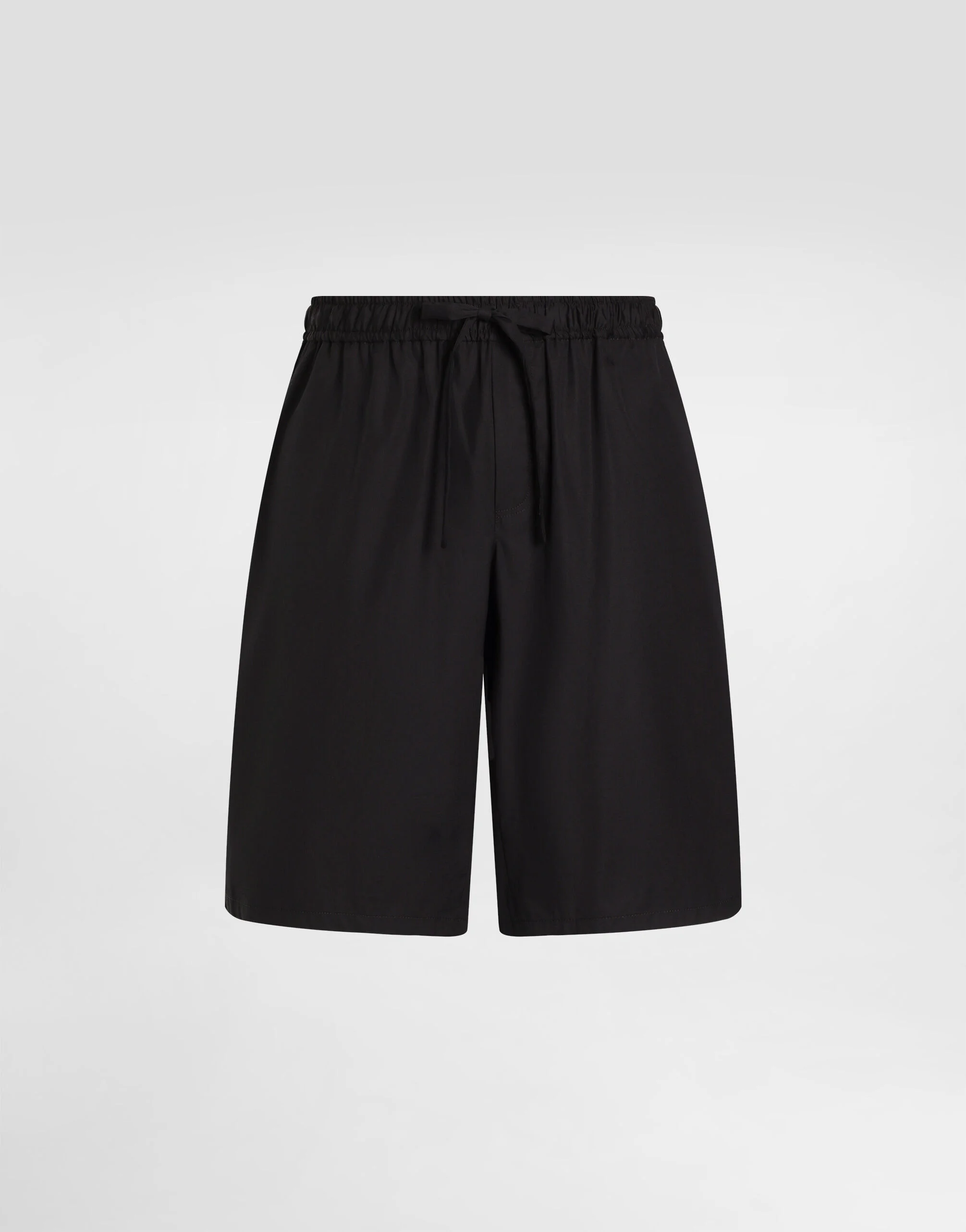 Cotton jogging shorts with logo tag - 1