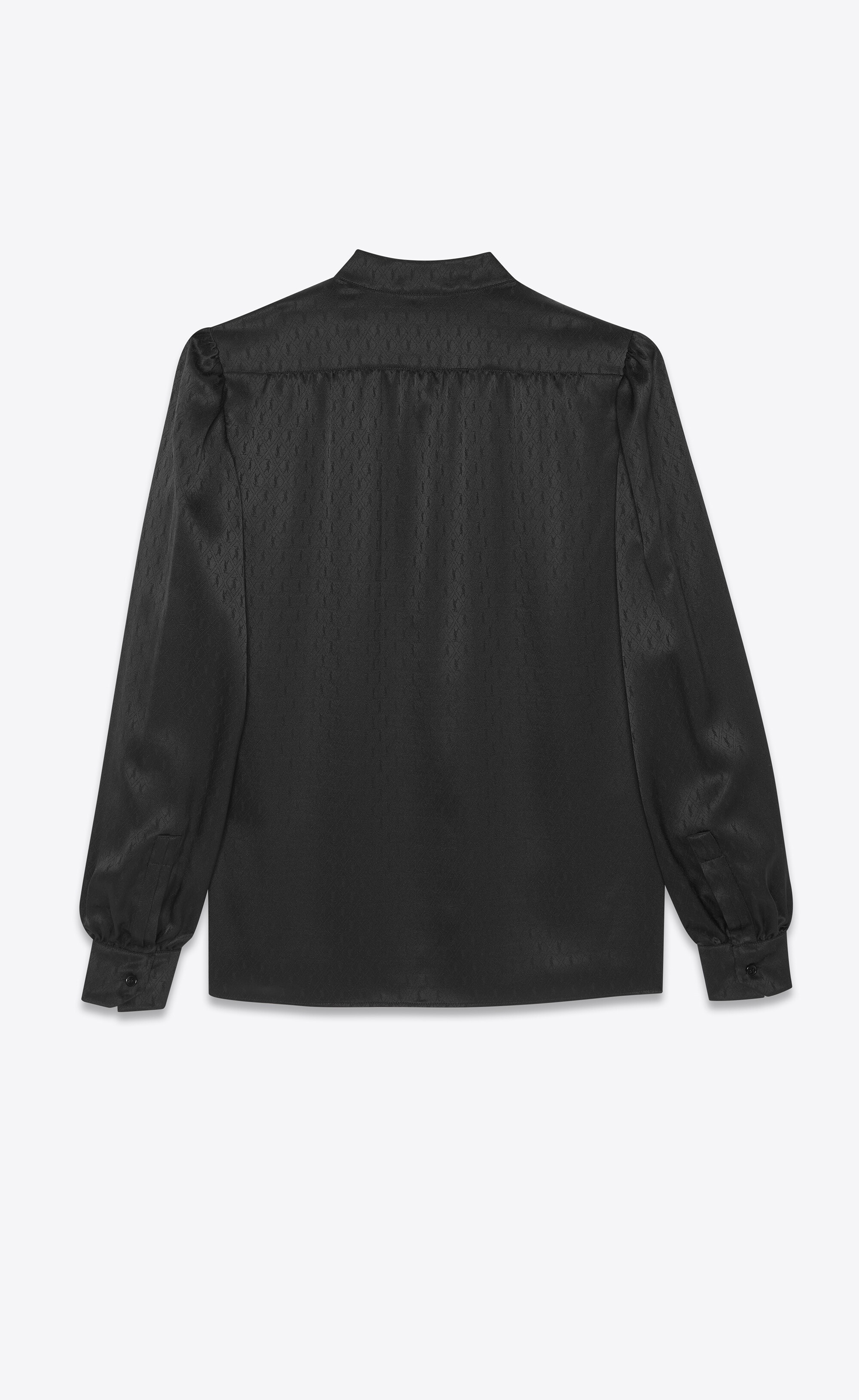 Saint Laurent pinstripe silk shirt - Black