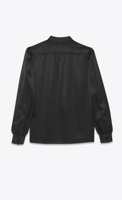 SAINT LAURENT blouse in matte and shiny monogram silk outlook