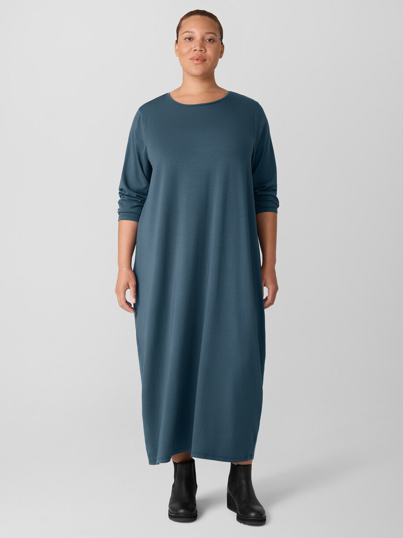 Stretch Jersey Knit Oval Dress 6