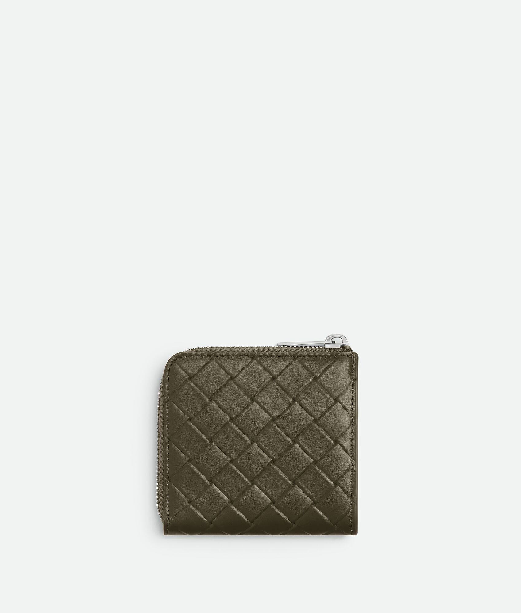 Intrecciato Stamp Square Zip Around Wallet - 3