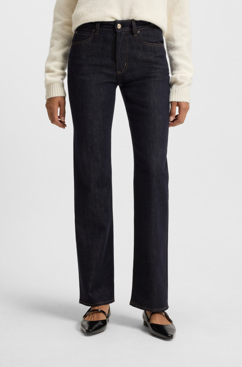 SLIM-FIT JEANS IN WASHED INDIGO STRETCH DENIM 2