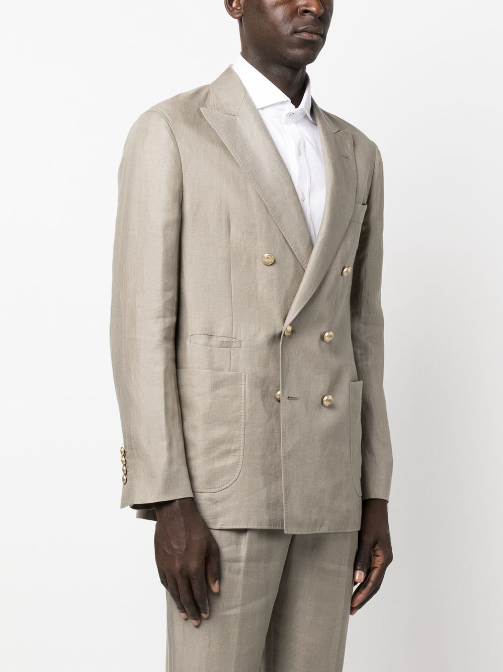double-breasted tailored blazer - 3