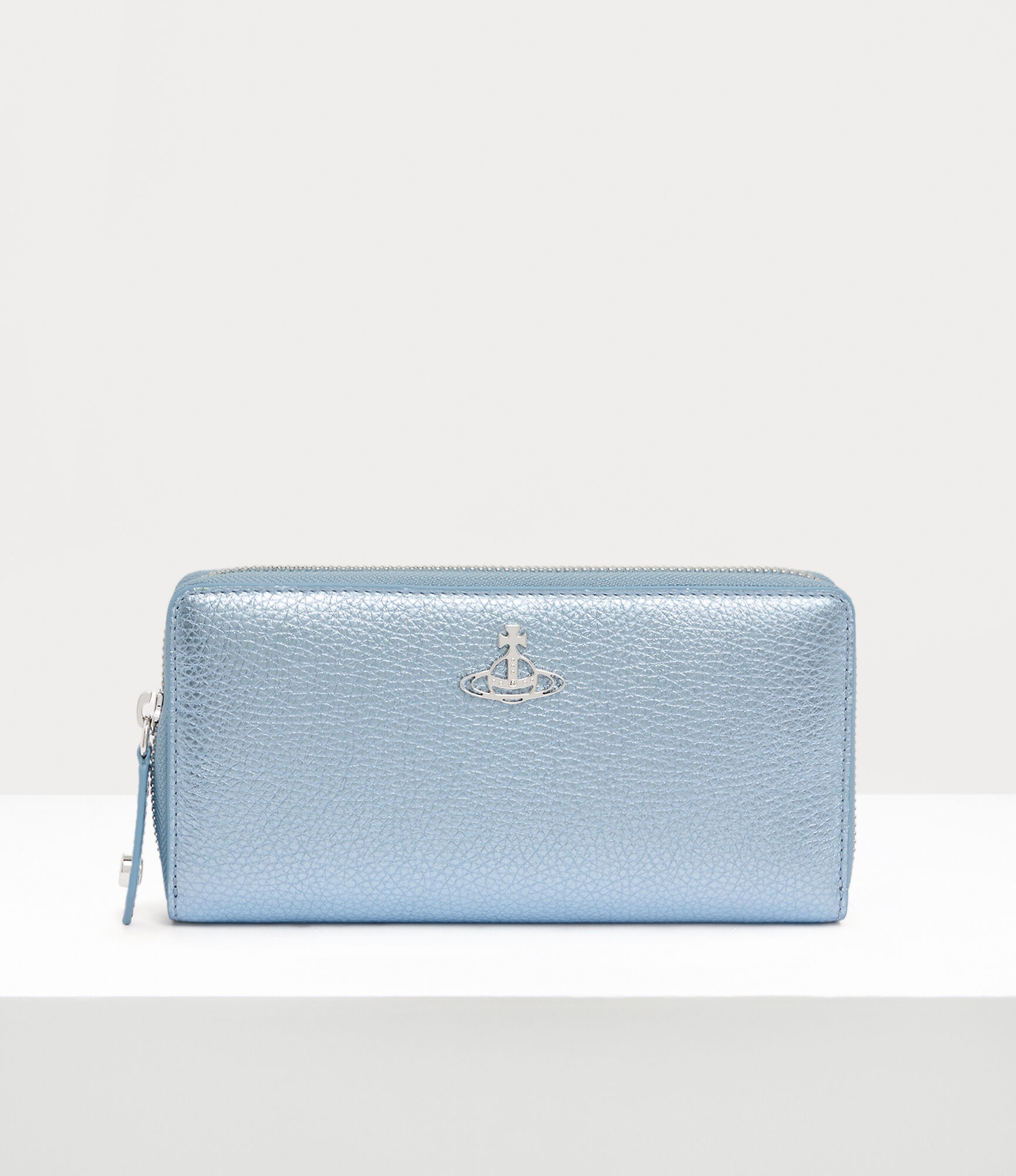 【Vivienne Westwood】Women Grain Leather Zip-Around Wallet Vivienne Westwood】Women Grain Leather Zip-Around Wallet