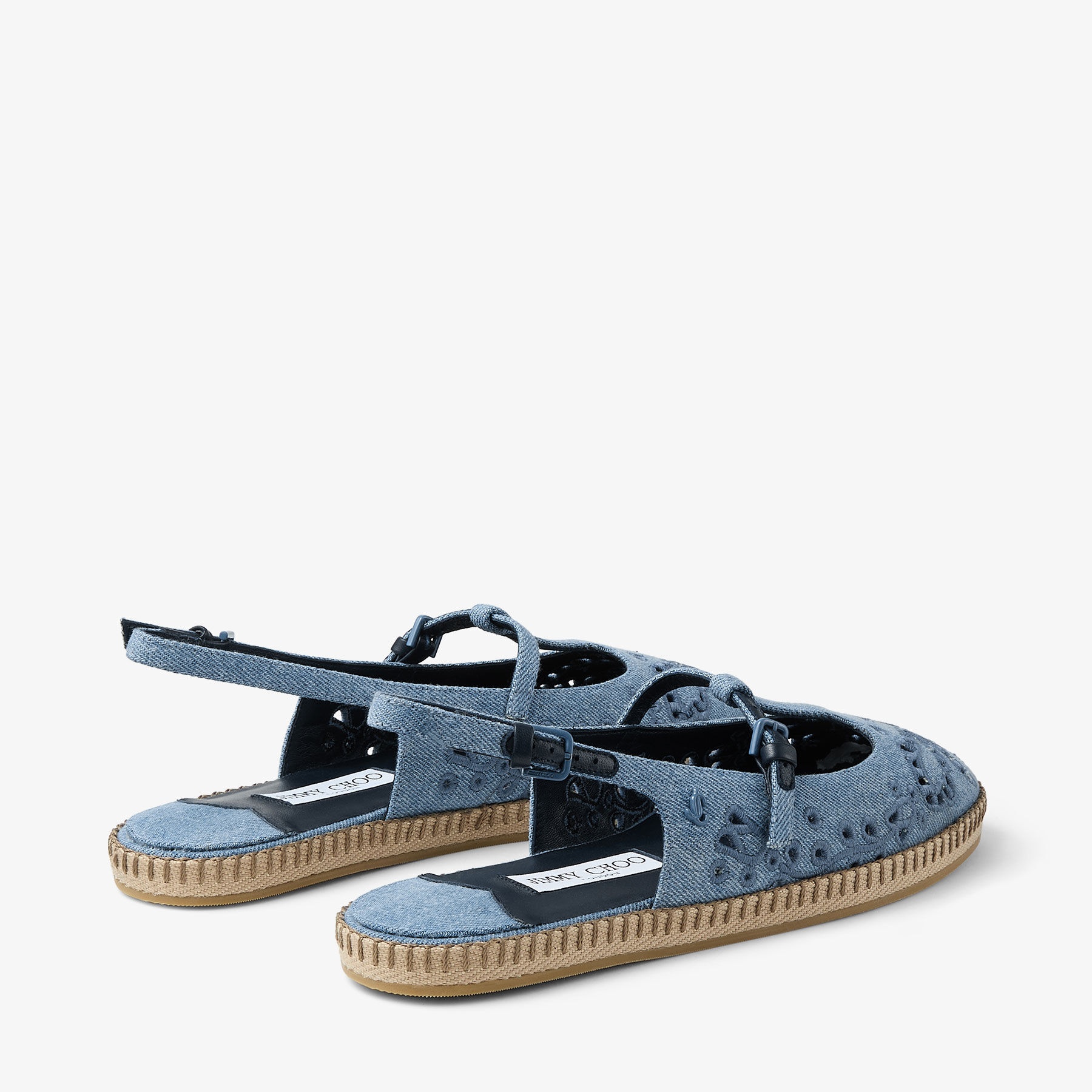 Amiee Flat
Blue Haze Denim Espadrilles with Sangallo Embroidery - 6