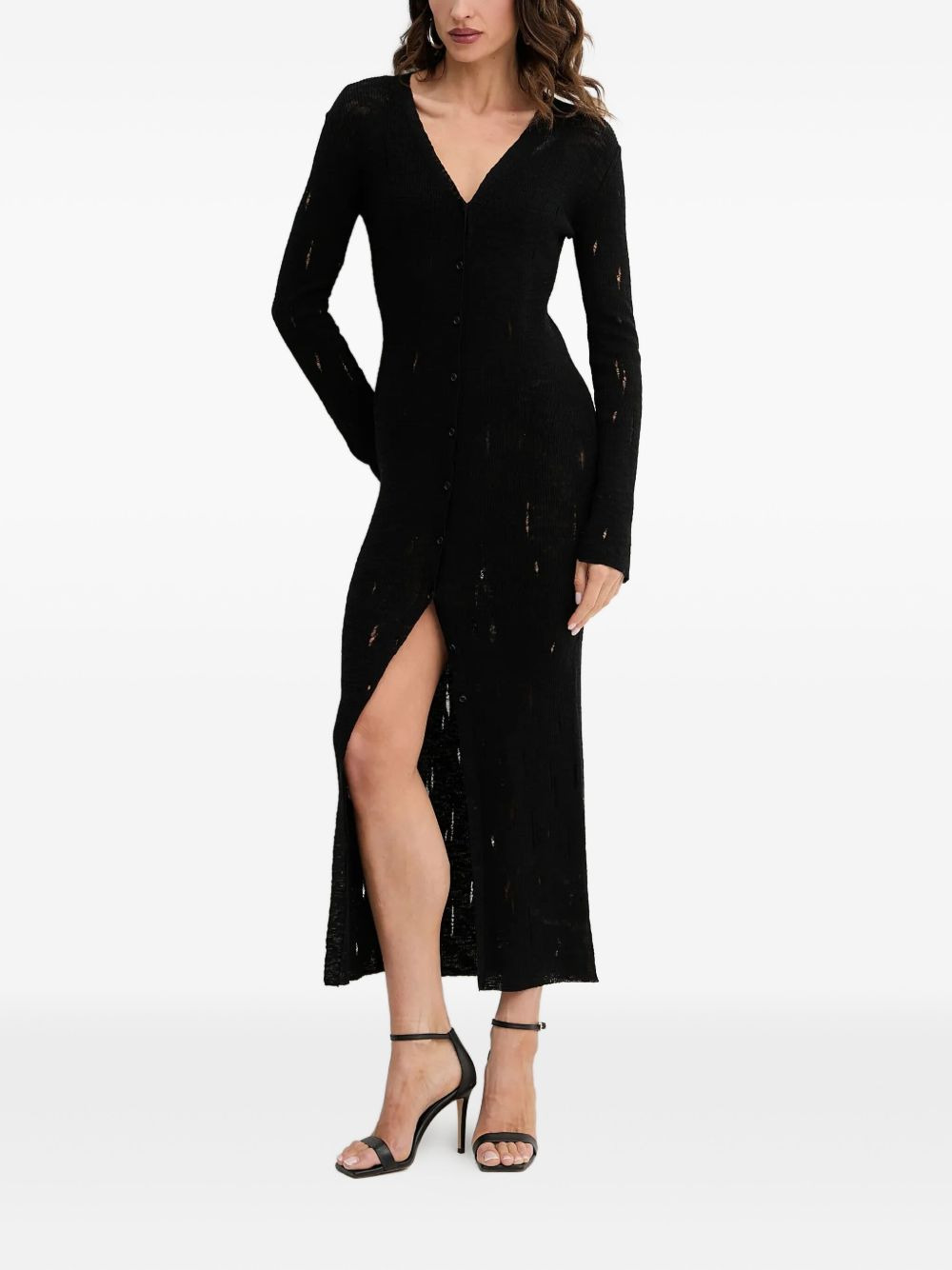 button-front knit maxi dress - 1