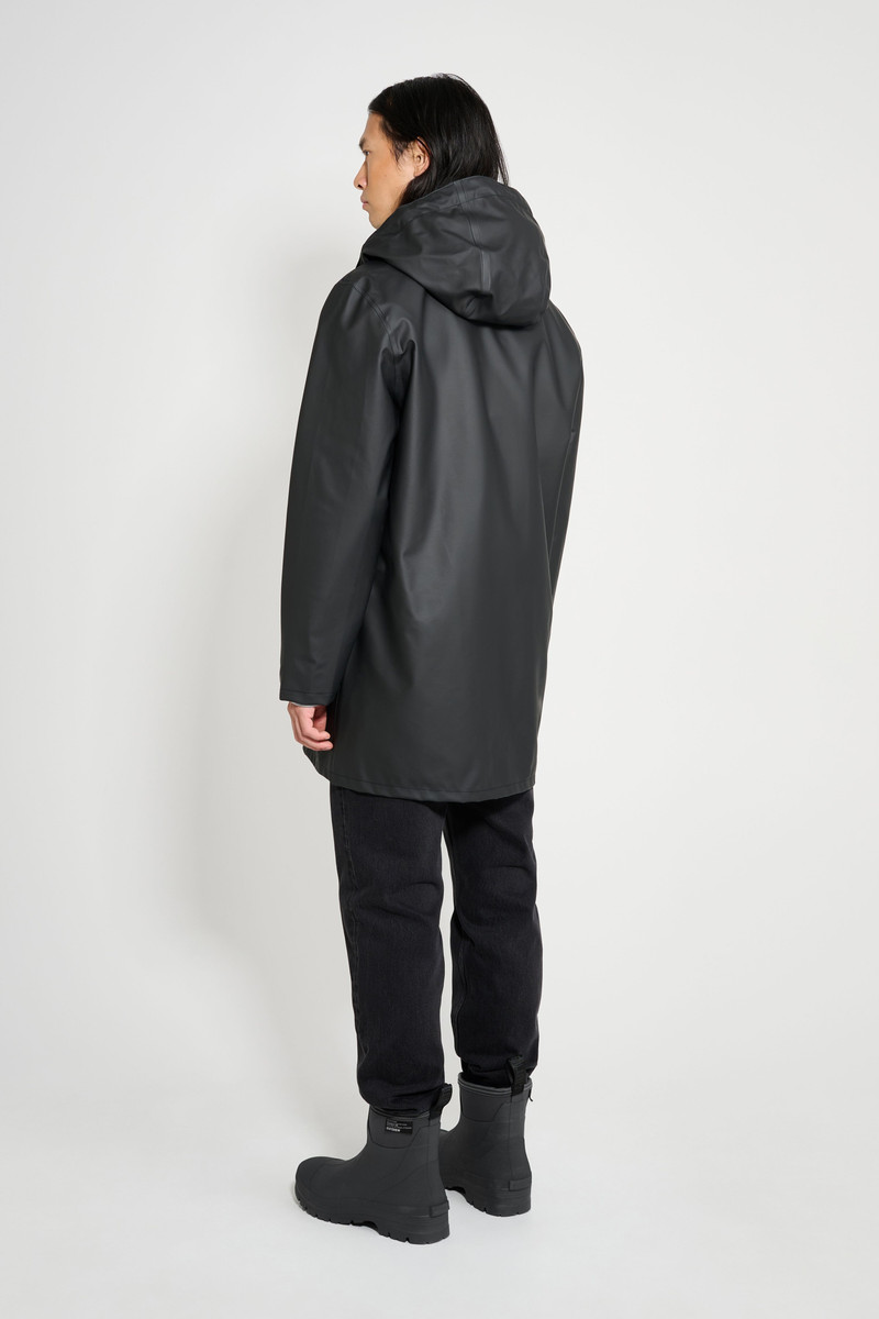 Stutterheim Stockholm Lightweight Raincoat Black outlook