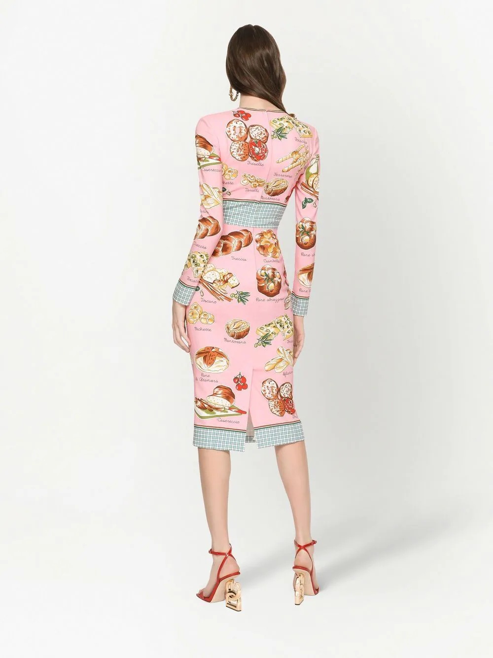 graphic-print midi dress - 4