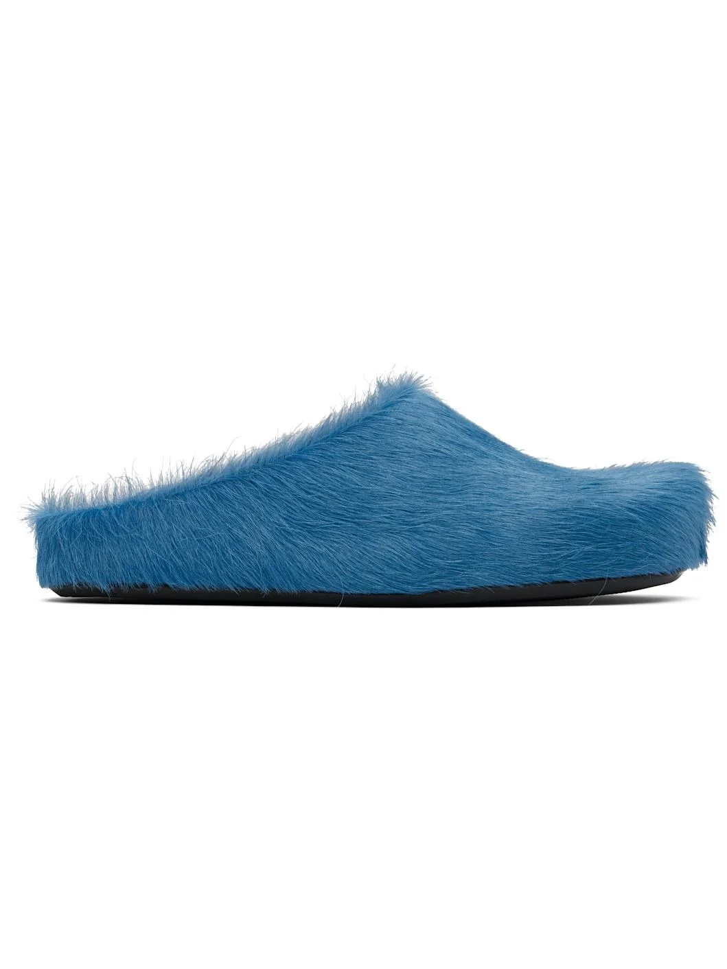 Blue Long Hair Calfskin Fussbett Slip-on Loafers - 1