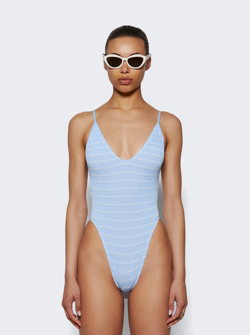 Everly One Piece Powder Blue Stripe - 2