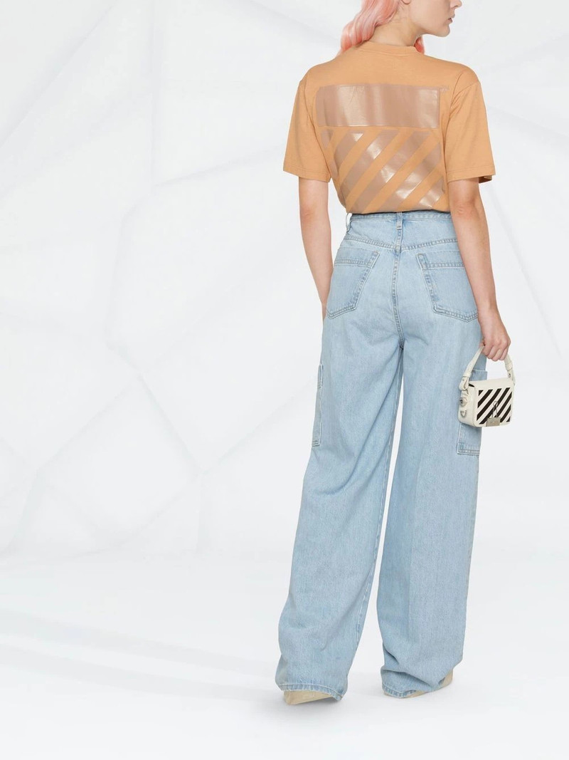 Diag-print cotton T-shirt 4
