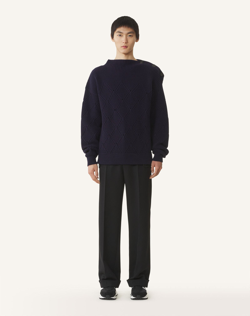 Lanvin DIAMOND DETAIL WOOL PULLOVER SWEATER outlook