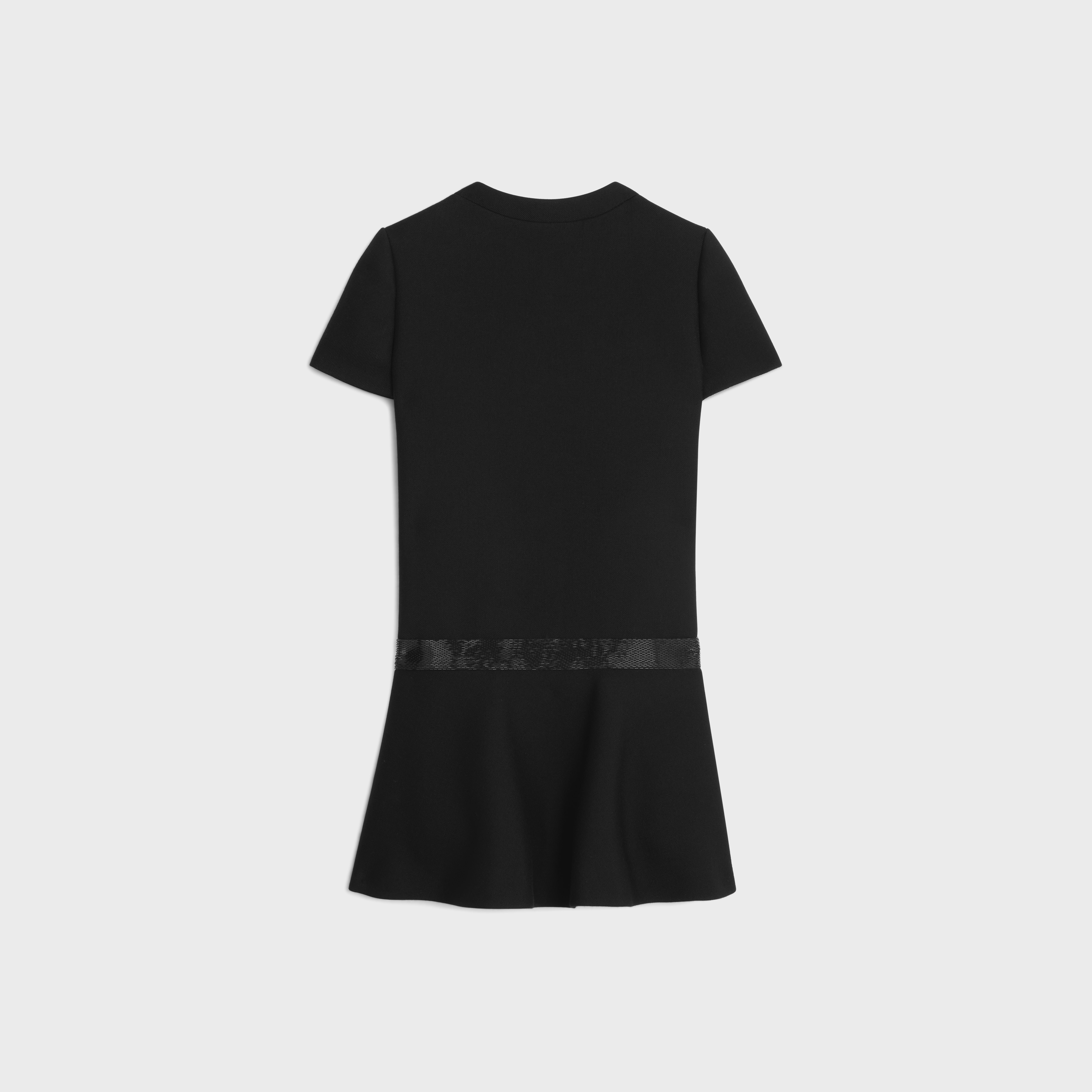 embroidered Chelsea mini dress in diagonal wool - 2