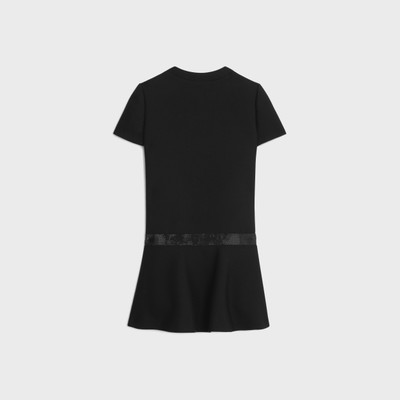 CELINE embroidered Chelsea mini dress in diagonal wool outlook