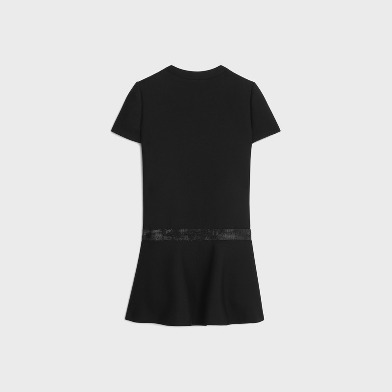 CELINE embroidered Chelsea mini dress in diagonal wool outlook