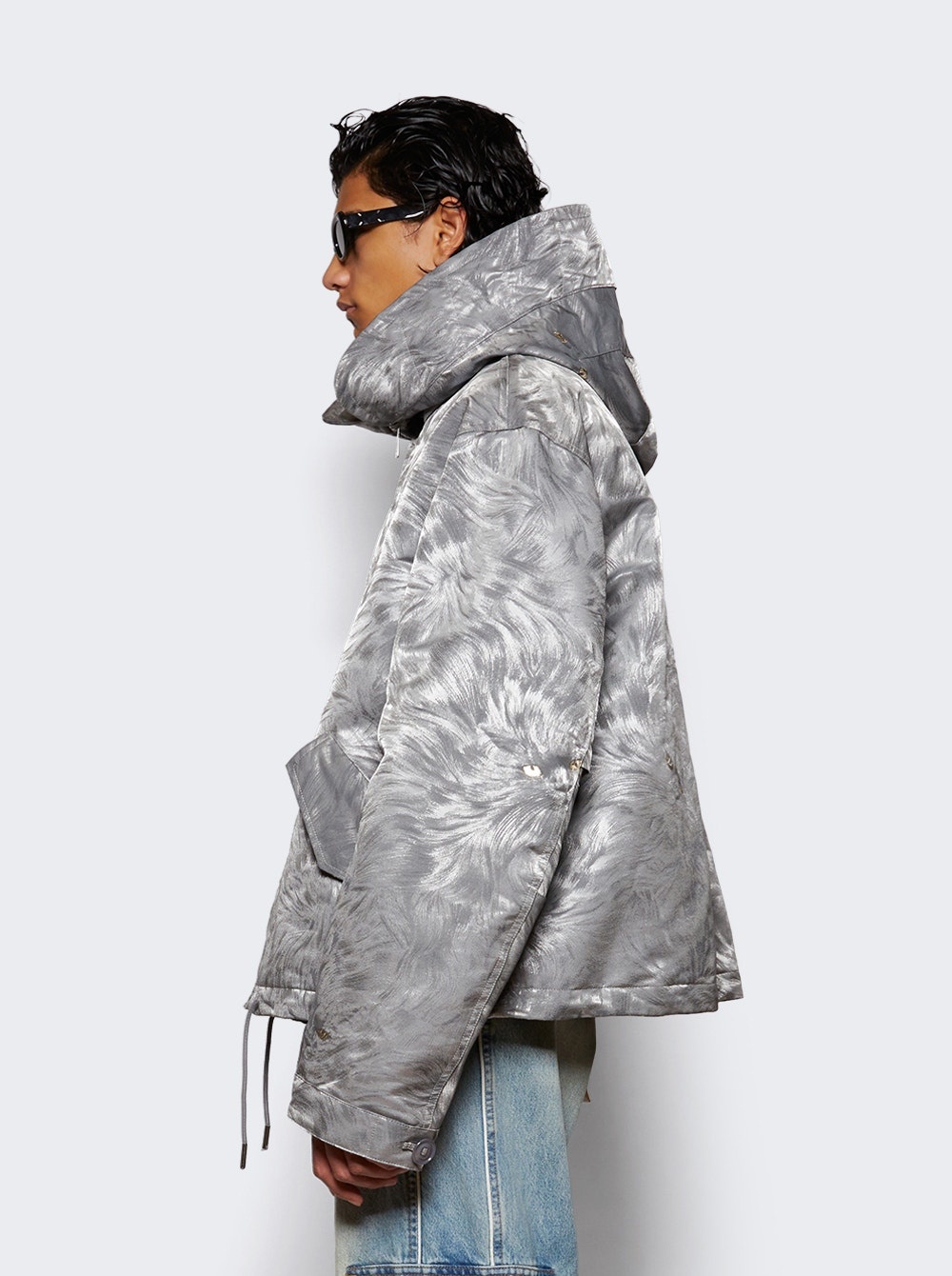 Fishtail Parka Light Grey Melange - 4