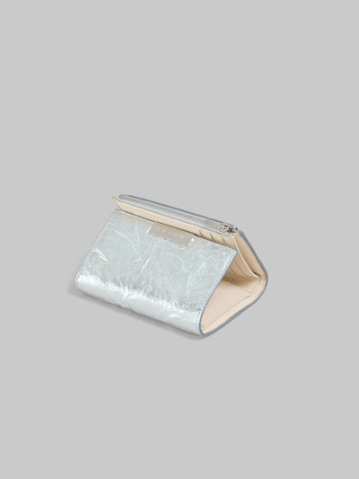Marni SILVER LEATHER TRIFOLD PRISMA WALLET outlook