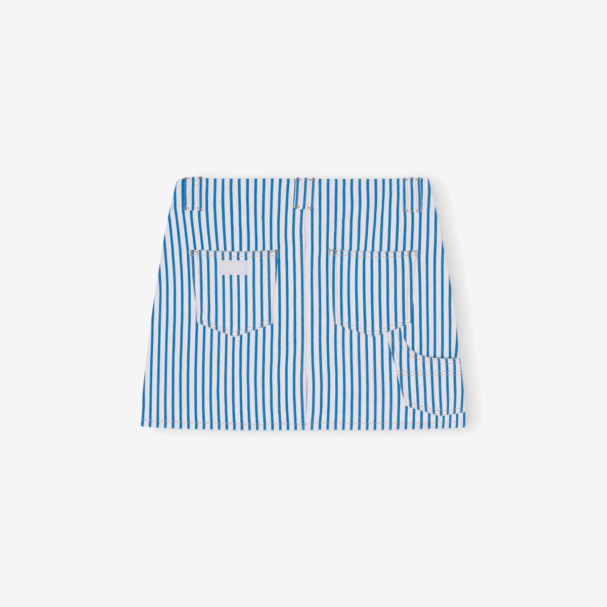 Stripe Denim Mini Skirt - 1