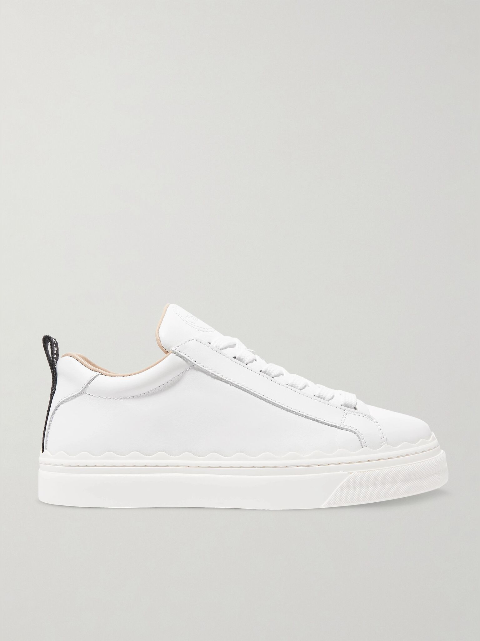 + NET SUSTAIN Lauren scalloped leather sneakers White - 1