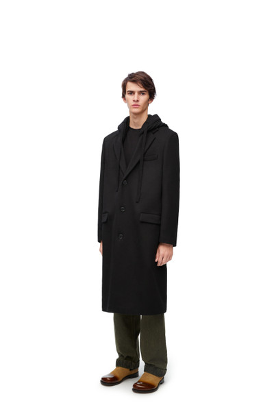Loewe Hooded coat in wool and cashmere outlook