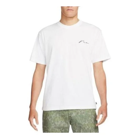 Nike SB Back Printing Round Neck Pullover Short Sleeve White DR7768-100 - 1