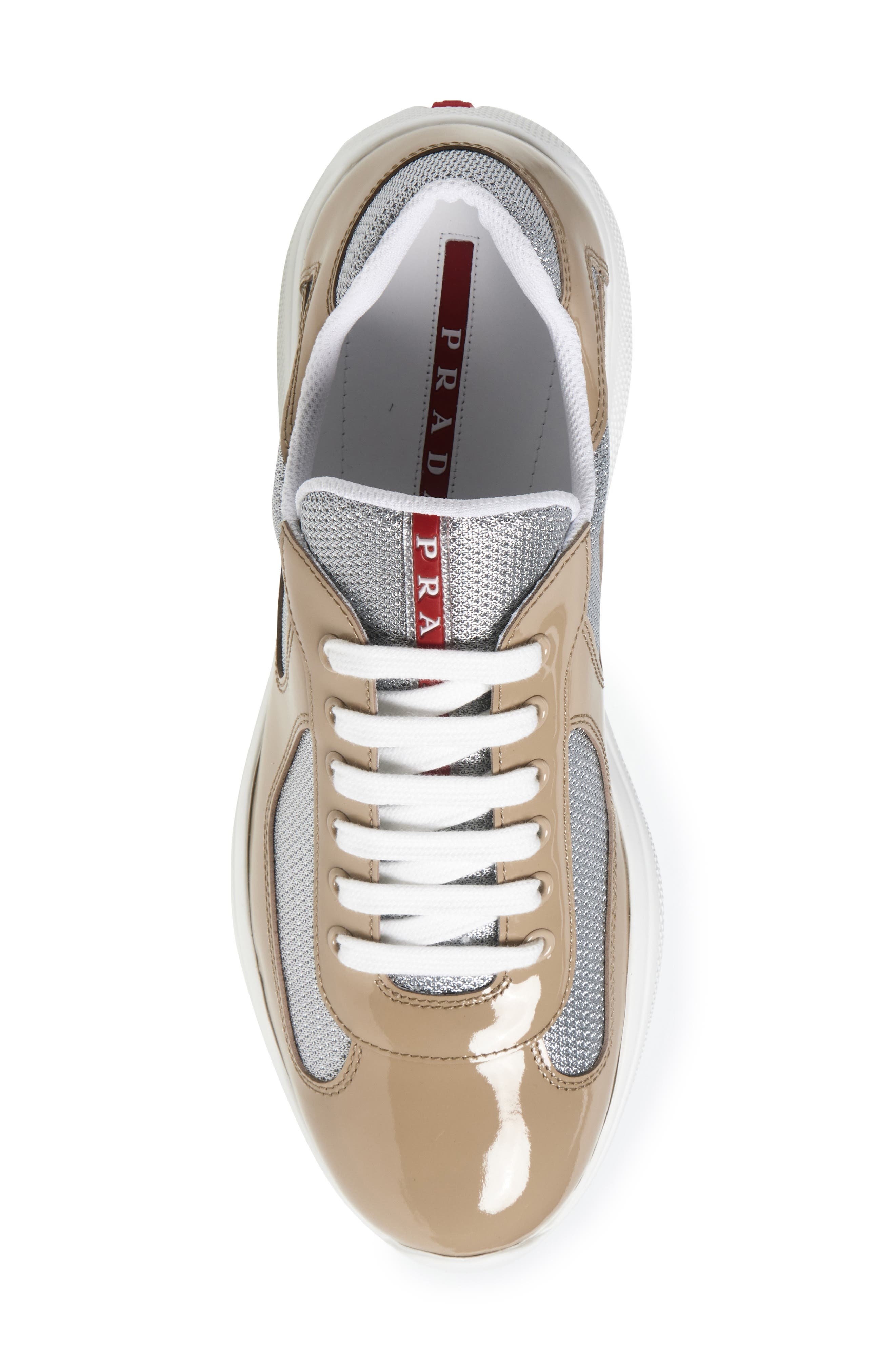 Prada America's Cup Sneaker in Beige/Argento at Nordstrom - 5