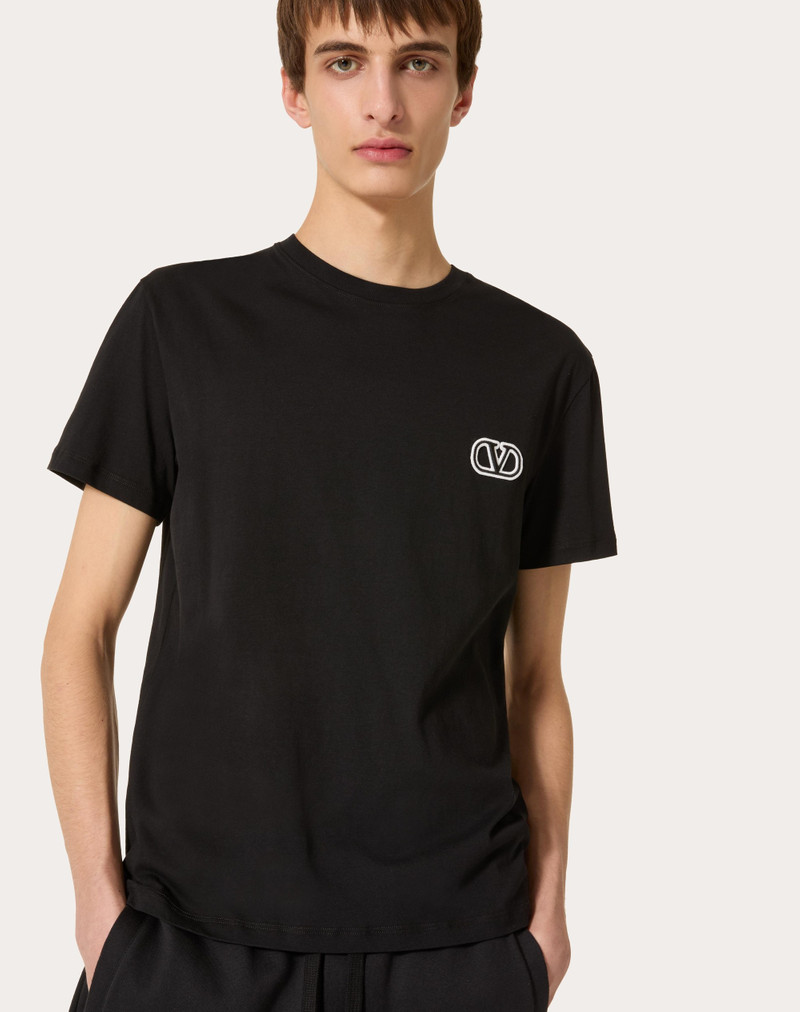 COTTON T-SHIRT WITH VLOGO SIGNATURE PATCH 5