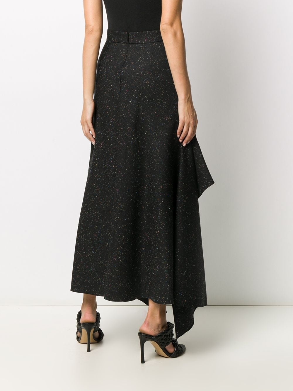 asymmetric draped skirt - 4