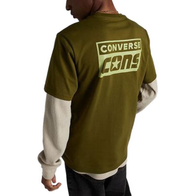 Converse Cons Graphic T-Shirt 'Cargo Khaki' 10021134-A17 - 3