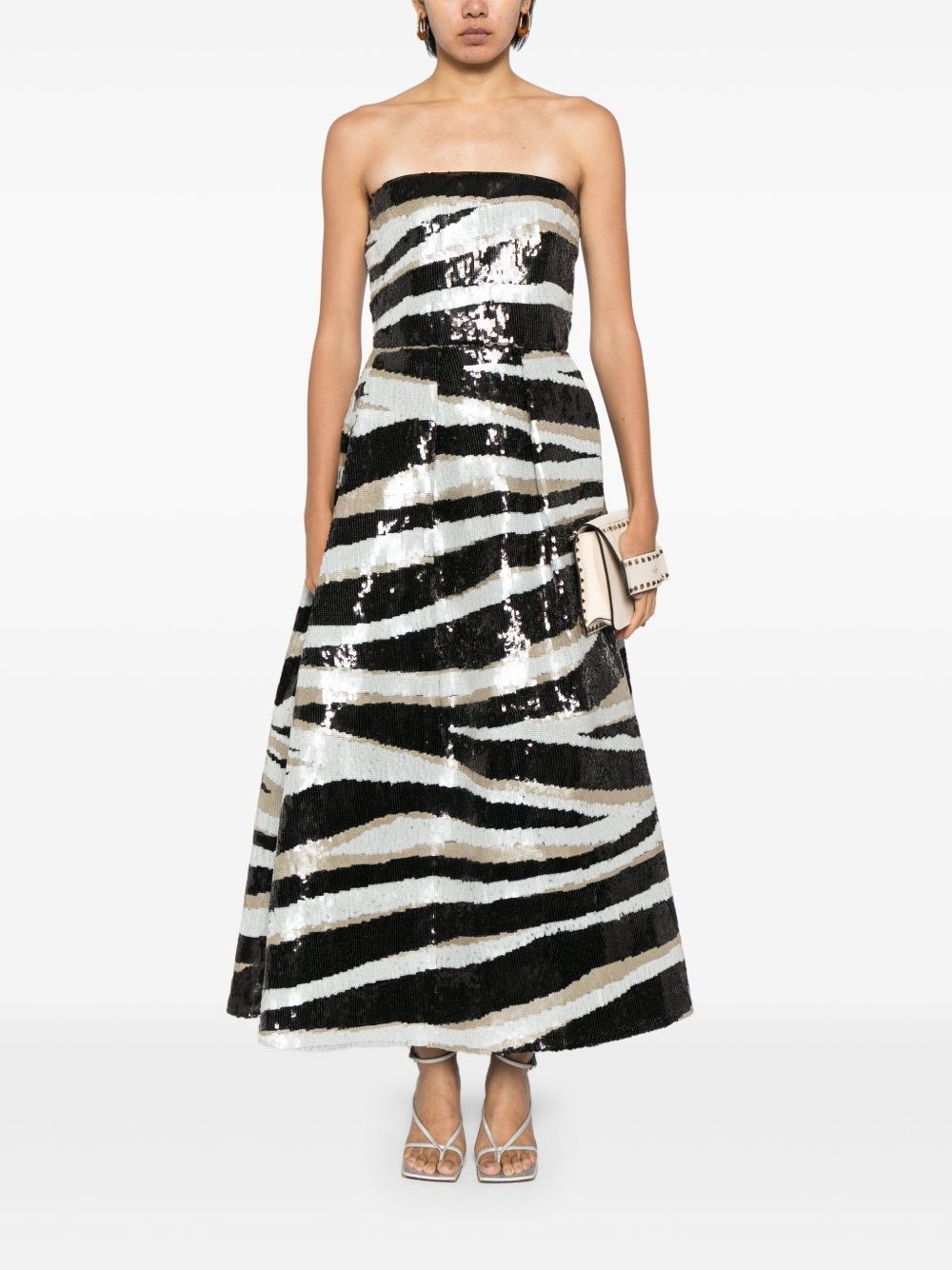 strapless sequin gown - 2