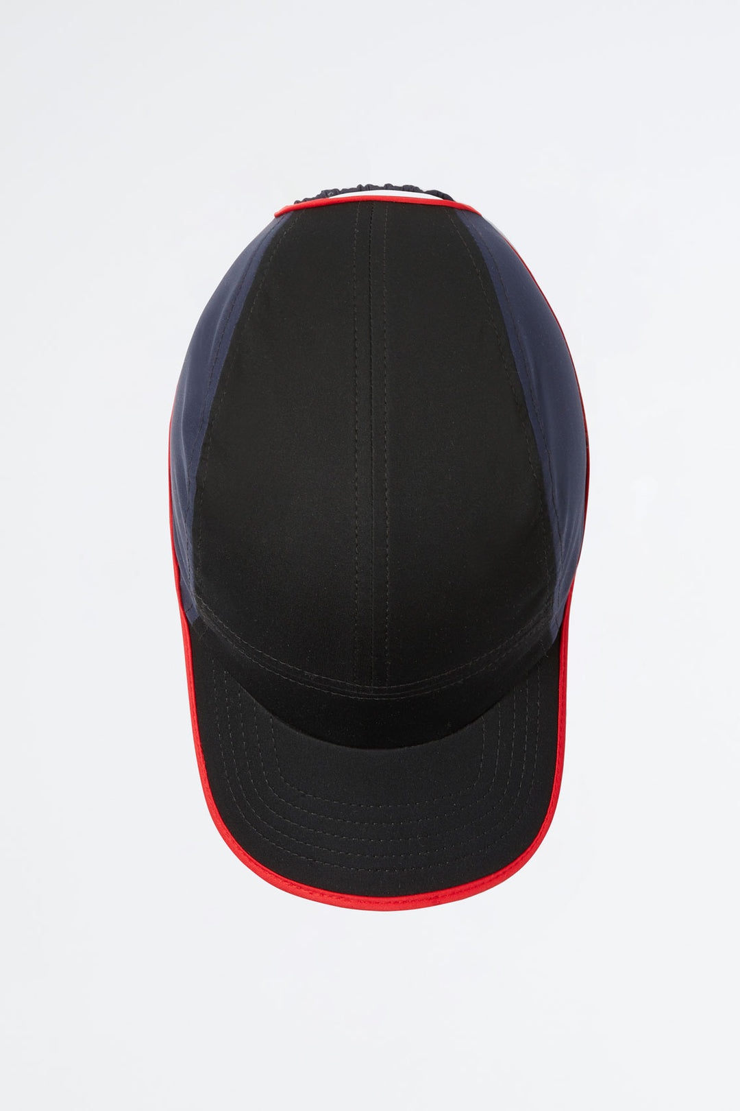 BLACK BASEBALL CAP WITH RED PROFILE - 3